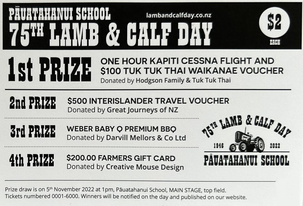 Lamb And Calf Day 2022 Raffle Ticket